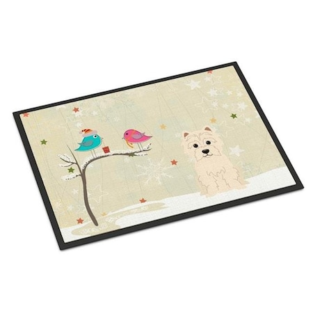 Carolines Treasures Carolines Treasures BB2514JMAT Christmas Presents Between Friends Westie Indoor or Outdoor Mat; 24 x 0.25 x 36 in. BB2514JMAT